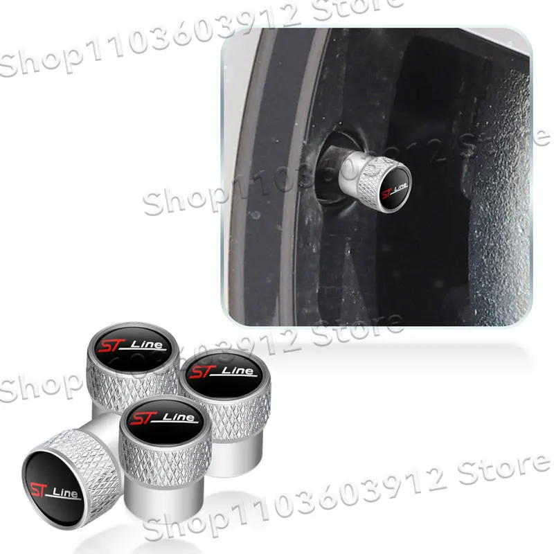 4PCS Car Wheel Tire Valve Stem Caps Airtight Cover For Ford ST Line Focus X 2 3 Mondeo Fiesta Kuga MK2 MK3 MK4 Tyre Accessories