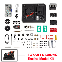 TOYAN FS L200AC Engine Model with Base Metal 7cc 2 Cylinder 4 Stroke Nitro Engine Finished Product/DIY Model Kit