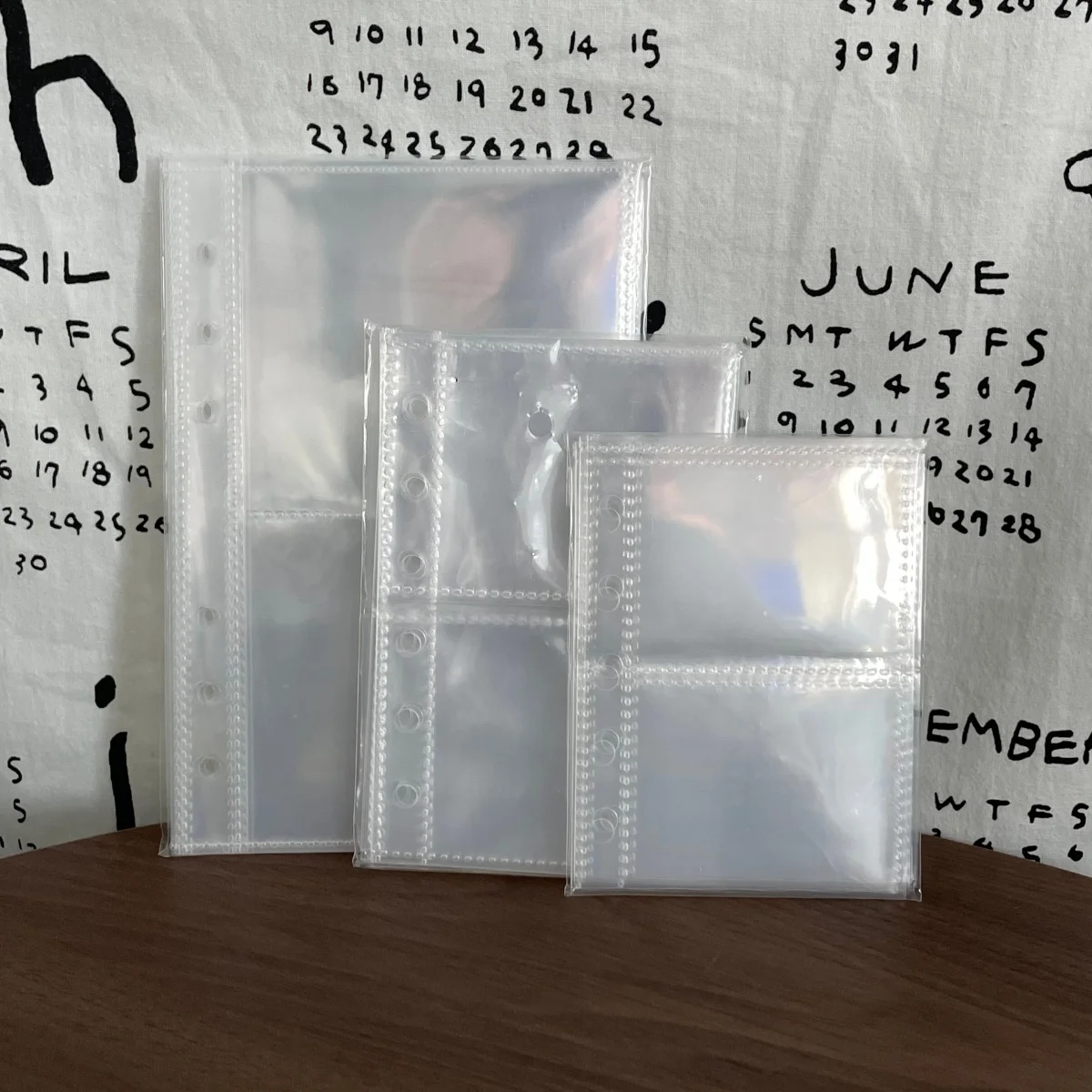M5 A7 A6 Photocard Binder Refill Pages PP Sleeves Double Sided 2 Pocket Card Holder Inner Sheets Kpop Album Storage Supplies