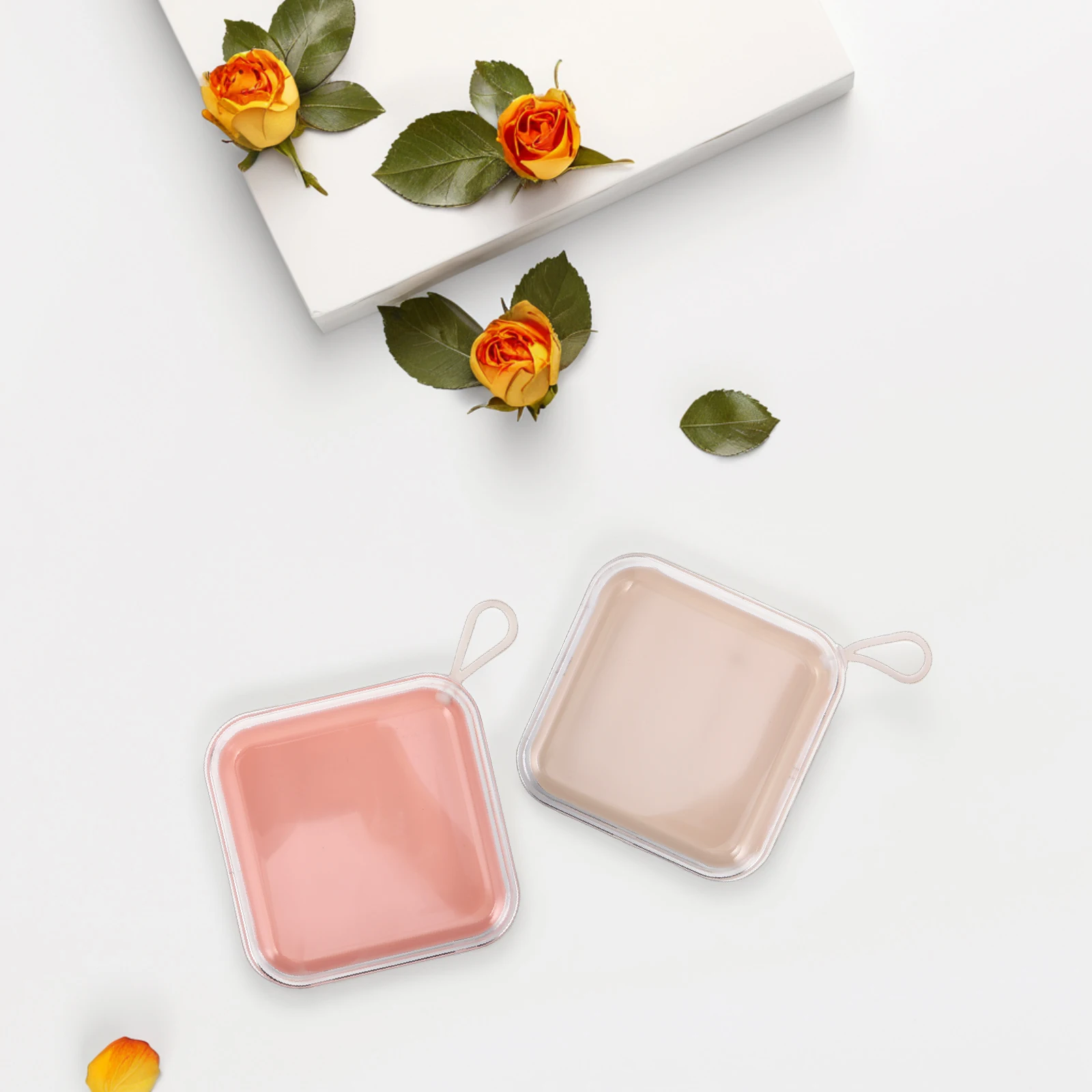 

2pcs Press On Storage Box Transparent Multicompartment Holder For Nails Fake Organiser Packaging Container For Tools