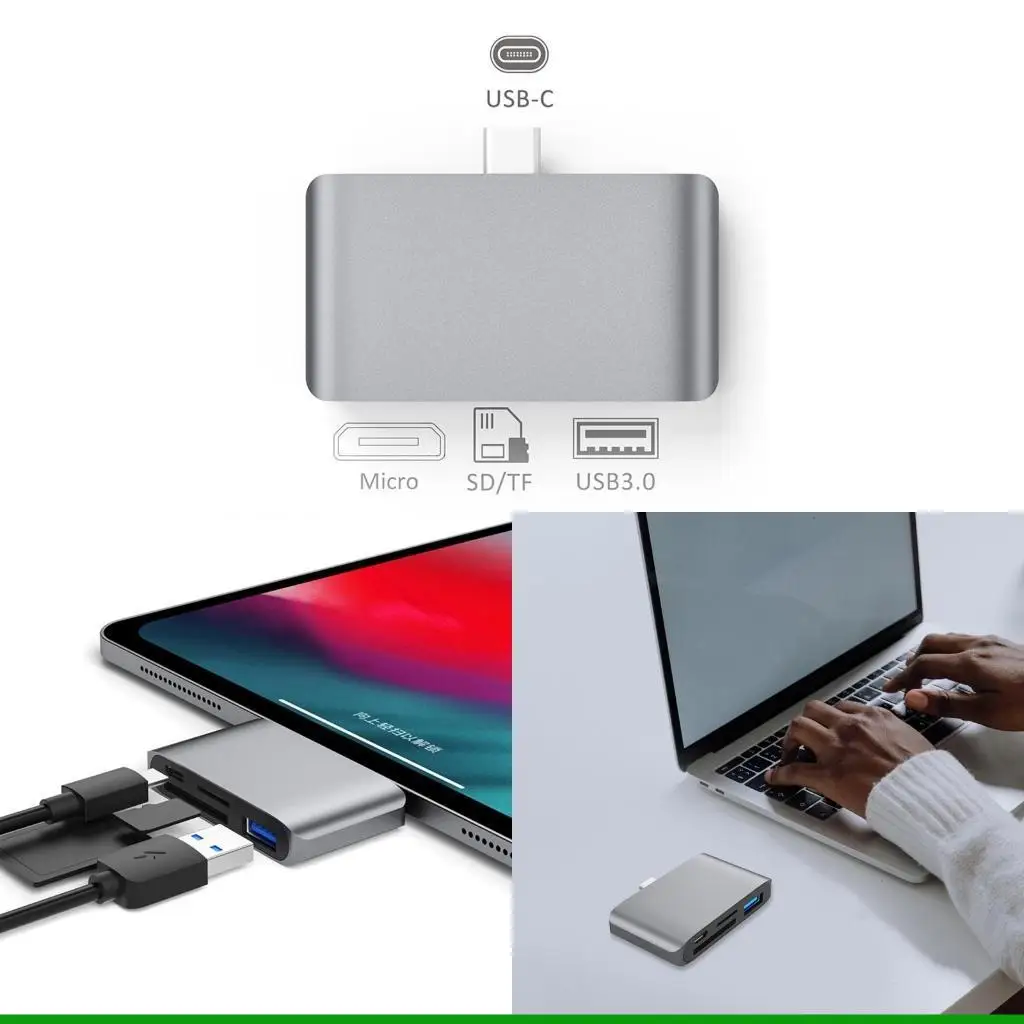 

U55C USB 3.1 Multi Card Reader Hub for Windows Compatible Powered by USB Type C 4 in