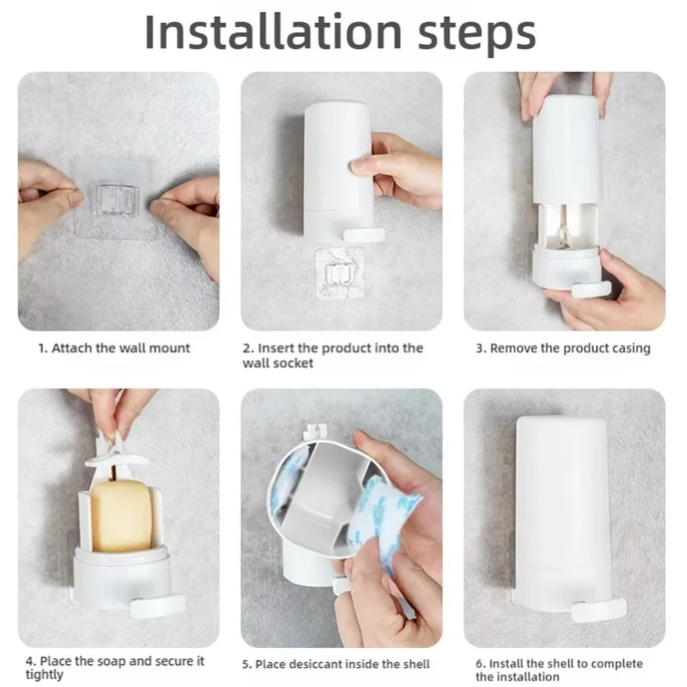 

Креативная настенная мыльница с 3 уровнями регулировки, водонепроницаемая, без сверления, для мыла в брикетах и кусковом мыле