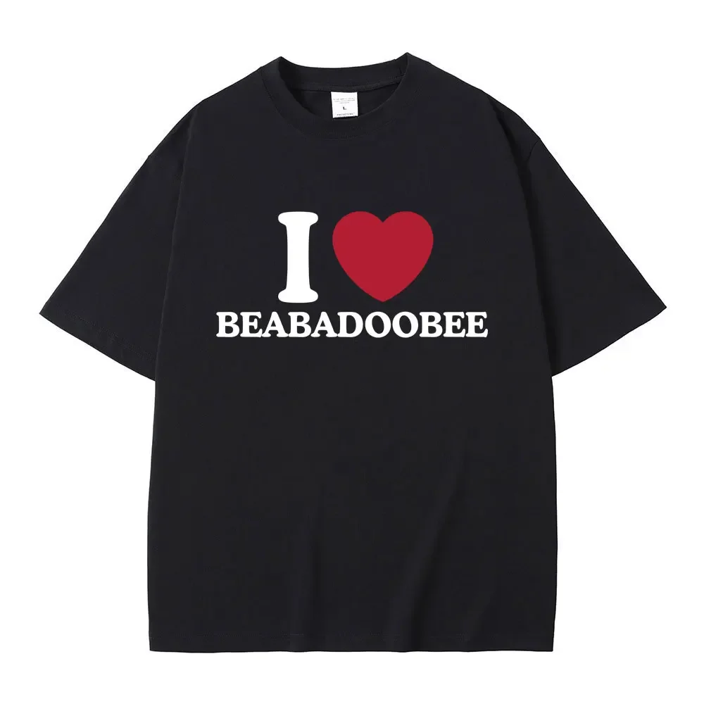 T-Shirt à Manches Courtes en Pur Coton pour Homme et Femme, Décontracté, à la Mode, Hip Hop, Imprimé Graphique I Love Beabadoobee, Été