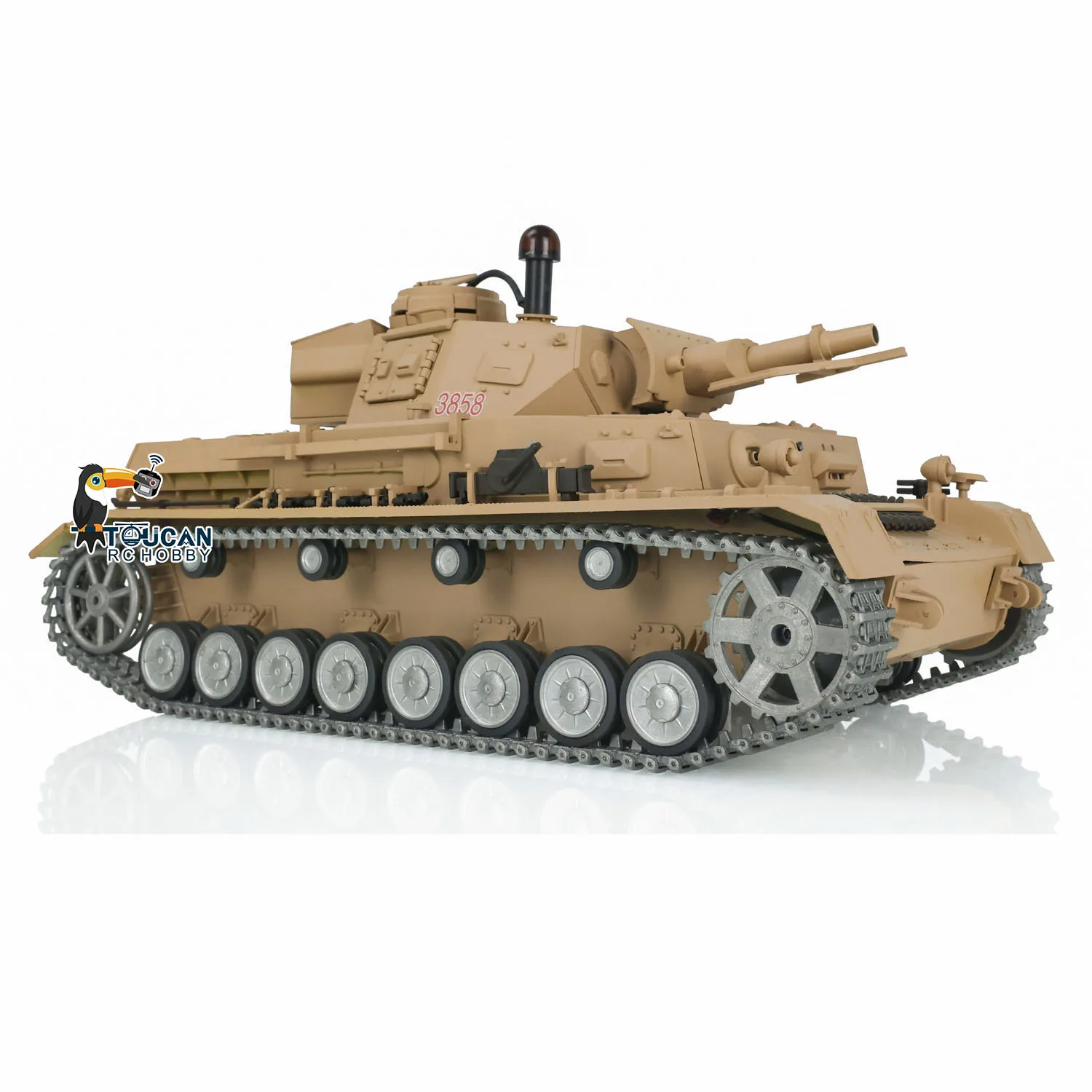 

Pro Ver Henglong 1/16 7,0 Panzer IV F RTR RC Tank FPV 3858 Гусеничные колеса Металлические гусеницы Колеса Вращение турели на 360 градусов TH17386-SMT7