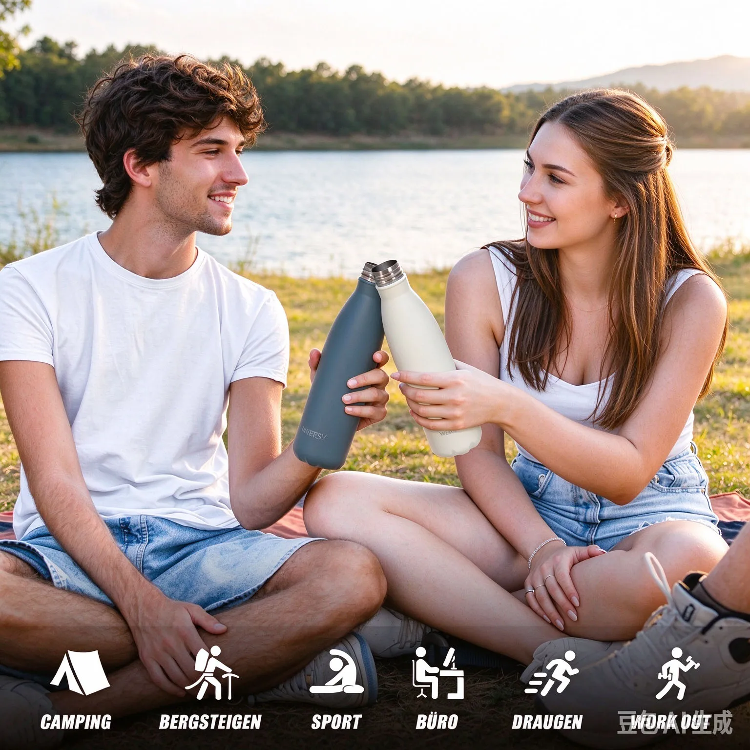 750ml/1000ML Stainless Steel Water Bottle Insulated Cola Shape Sports Kettle Cold & Hot Retention Vacuum Tumbler Portable