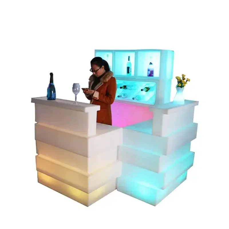 LED outdoor luminous bar counter movable hotel banquet event reception desk waterproof direct sales