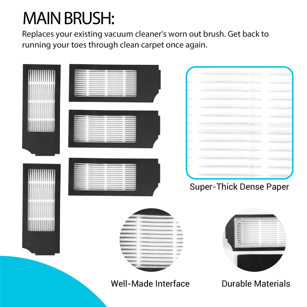 A58E-Замена для пылесоса ECOVACS DEEBOT X1 OMNI TURBO, аксессуары большой емкости