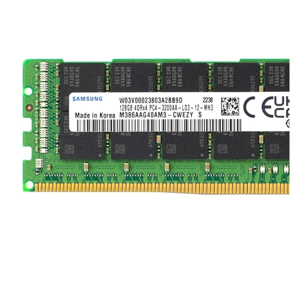 Server Memory Module for M386AAG40AM3-CWE 128GB 3200MHz PC4-25600 4DRX4 1.2V DDR4 SDRAM 288-pin RDIMM ECC Registered RAM