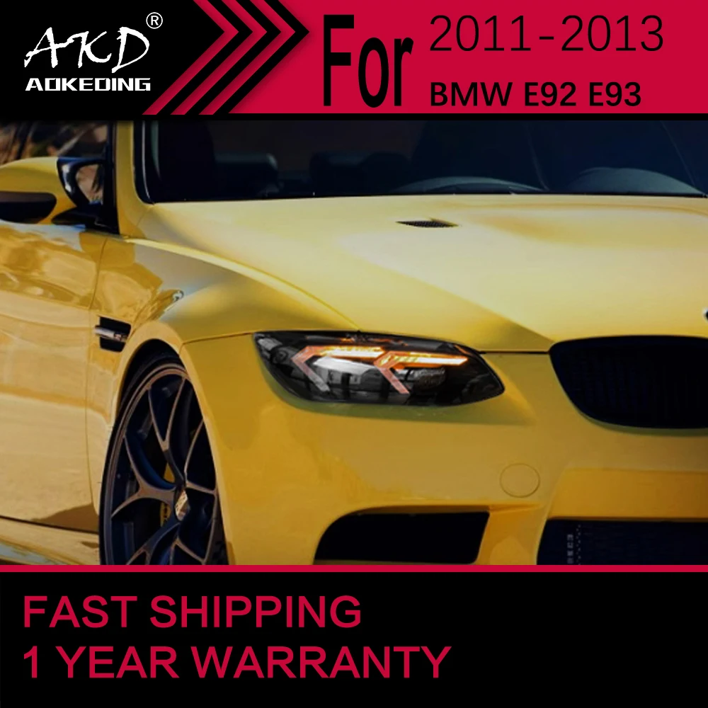 Car Lights for BMW M3 E92 LED Headlight 2011-2013 E93 330I 335I Head Lamp Drl Projector Lens Automotive