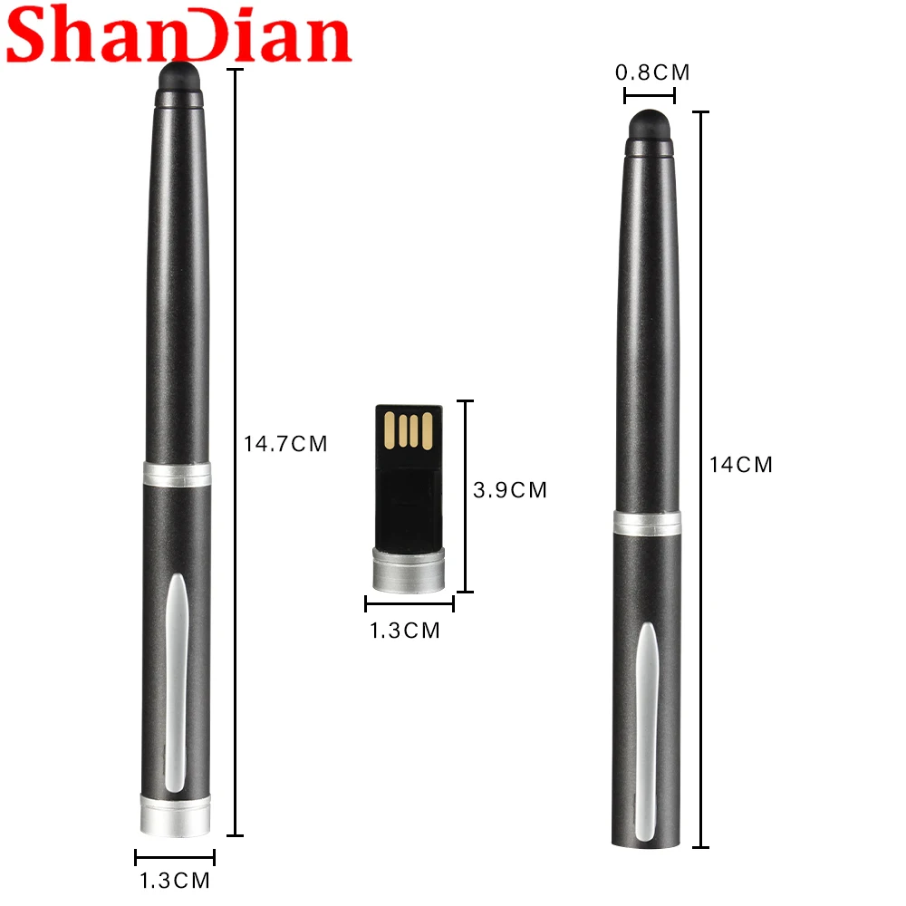 جديد USB فلاش حملة تعمل باللمس القلم تخزين الأجهزة الأبيض المعادن ذاكرة عصا الإبداعية الأعمال هدية القلم محرك 64 جيجابايت 32 جيجابايت 16 جيجابايت
