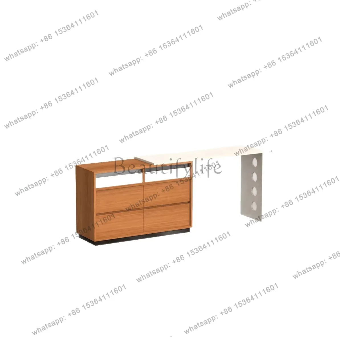 

Nordic Rubber Wood Cherry Wood Dresser Simple Modern Dresser