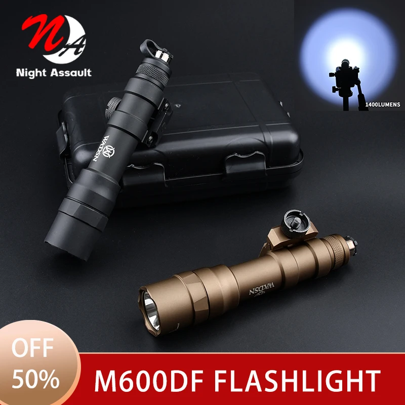 

Tactical lamp Surefir M600 M600DF Scout Light 1400 Lumen Bright Airsoft arma weapon powerful Flashlight Outdoor Hunting Spotligh