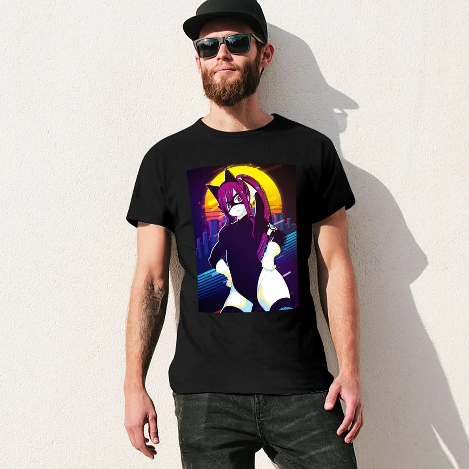 Anime Girl T-shirt sublime korean fashion graphics fitted t shirts for men image 3