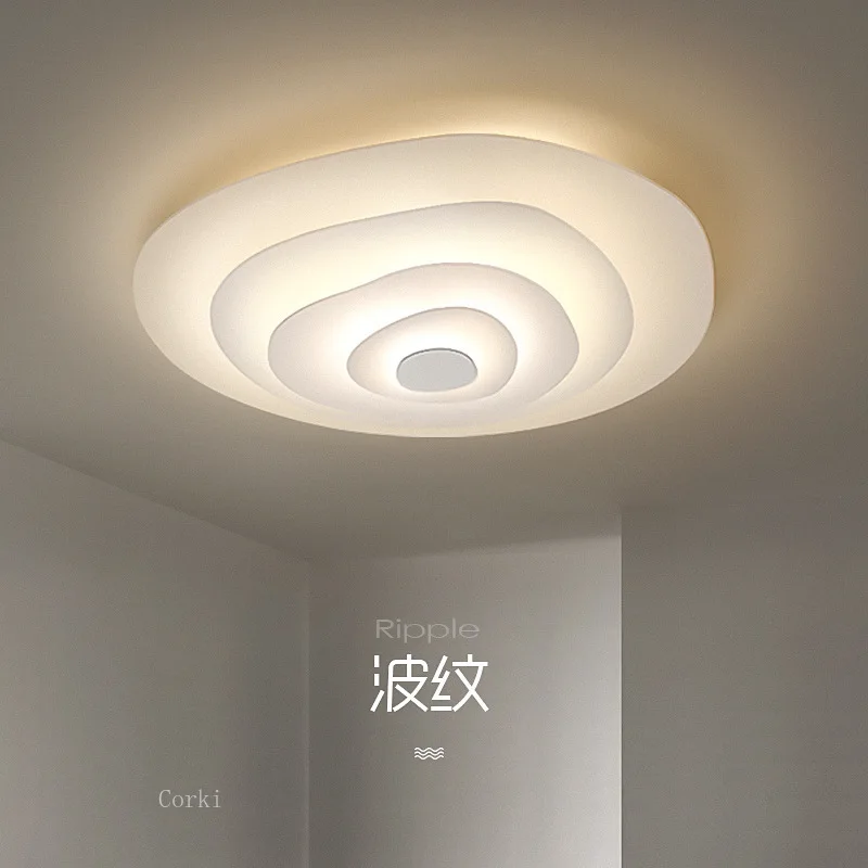 

Modern Led Ceiling Lamp For Living Room Bedroom Office White Geometric water ripples Ceiling light design Decor Indoor Fixtures