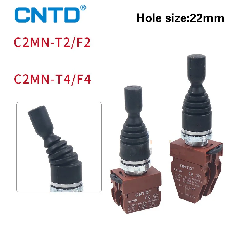 

CNTD 22 мм джойстик, мгновенный, 4-позиционный, 4НО, самофиксирующийся, с пружинным возвратом, кулисный переключатель C11VN C2MN-T4/F4/T2/F2 C10VN