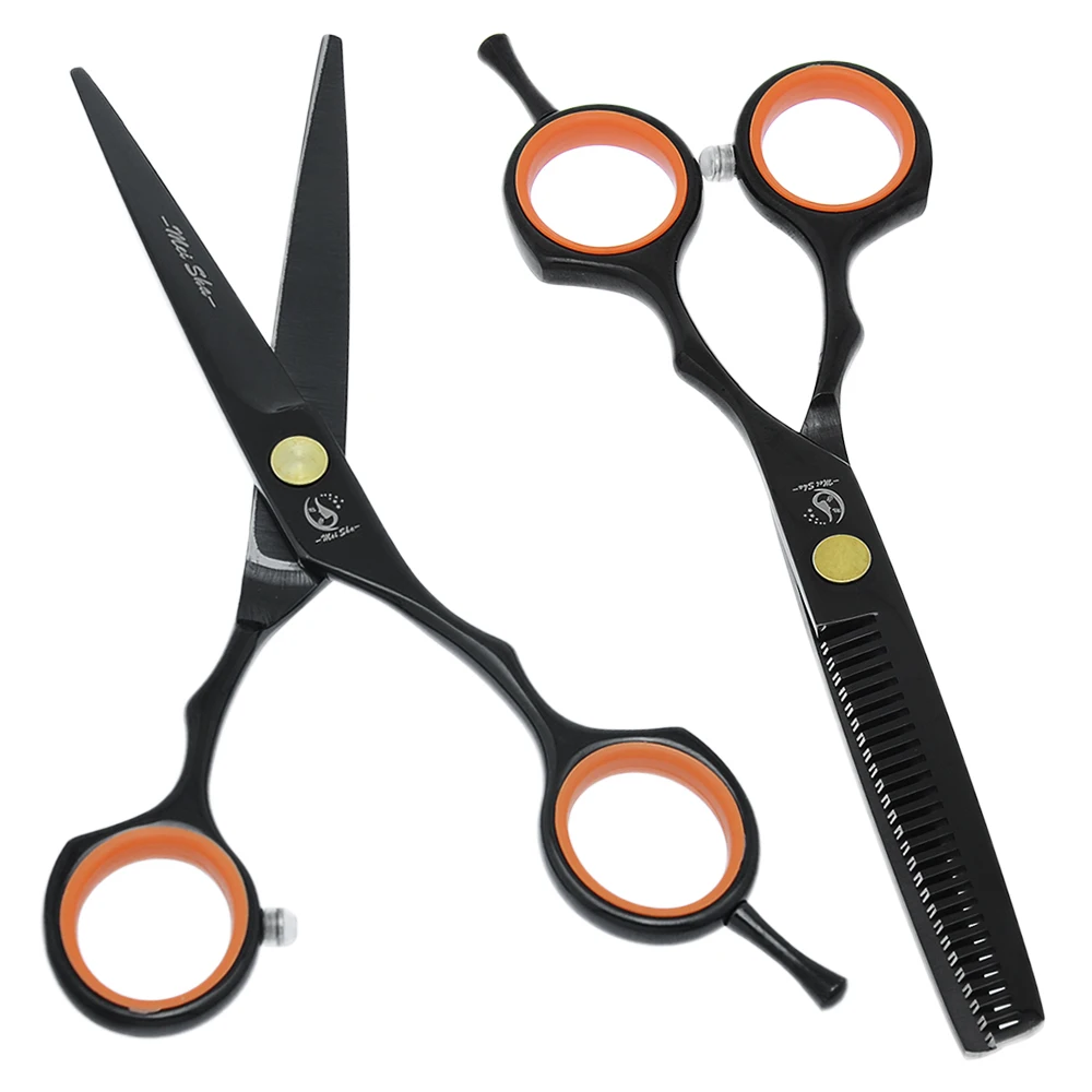 5.5" Stainless Steel Hairdressing Cutting Shears Hair Thinning Scissors Salon Styling Tesouras Barber Hair Clippers Comb A0028A