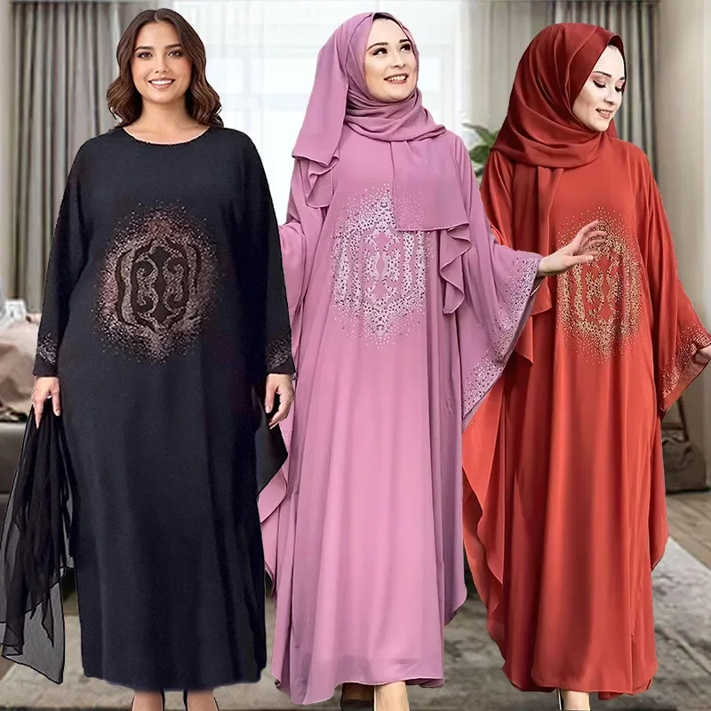 

Abayas For Women Dubai Luxury 2025 African Muslim Fashion Dress Caftan Marocain Evening Party Dresses Boubou Robe Djellaba Femme