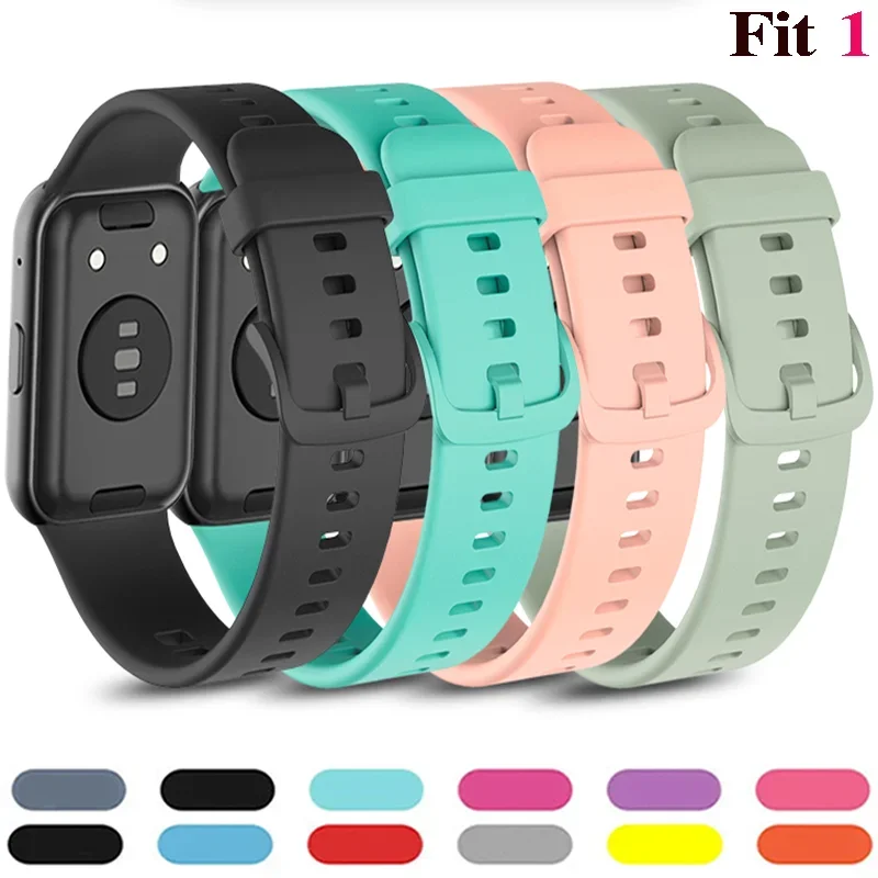 Pulseira de silicone para Huawei Watch FIT, Smartwatch Strap, Pulseira de substituição, Acessórios Smartwatch, Novo, 2022