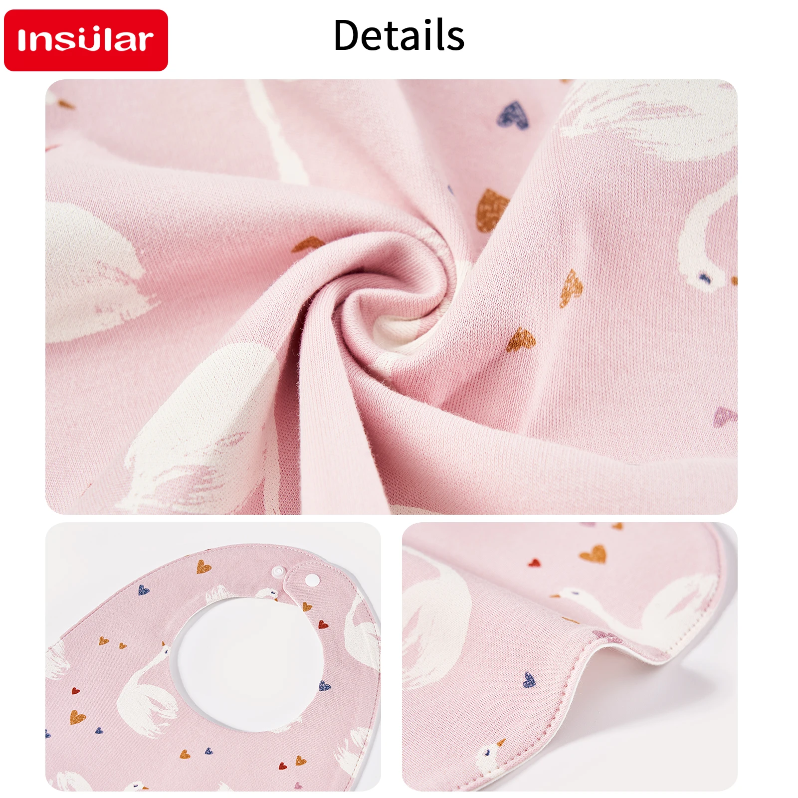 INSULAR 1pc Baby Bibs Burp Cloths Bibs Soft Cotton Adjustable Bib U Shape Newborn Feeding Bibs Infants Saliva Towe Rice bag