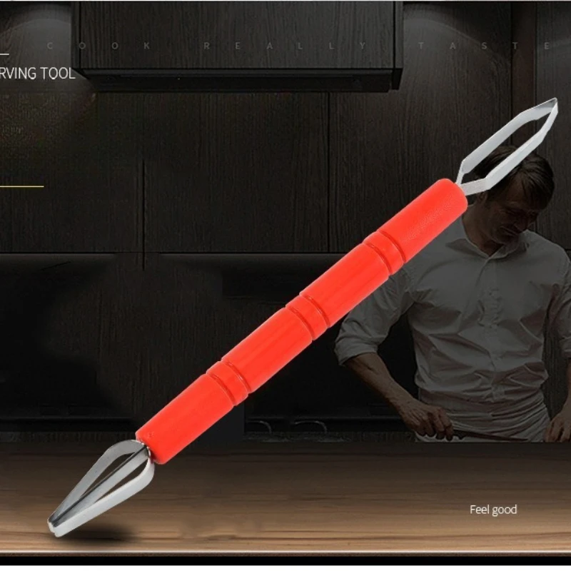 5pcs Fruit Carving Knife Set Is Suitable for Kitchen Vegetable and Fruit Carving Double Line Broach