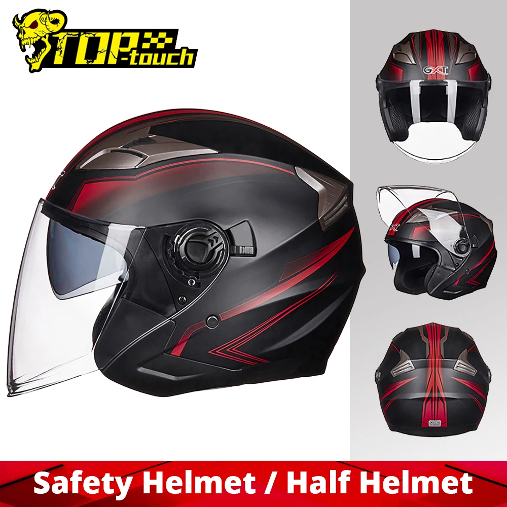 

Motorcycle Half Helmet Fashion Motorbike Helmet Sunscreen Lens Moto Riding Safety Helmet Motocross Open Face Helmet Anti-fall