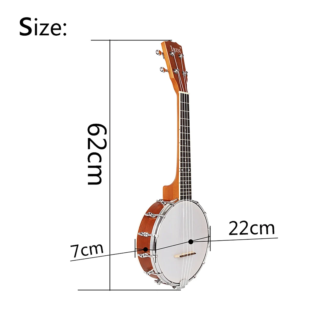 IRIN 4 Strings Banjo Maple Neck Rosewood Fingerboard Banjo with Bag for Beginner Student Folk Bluegrass Country Instrument