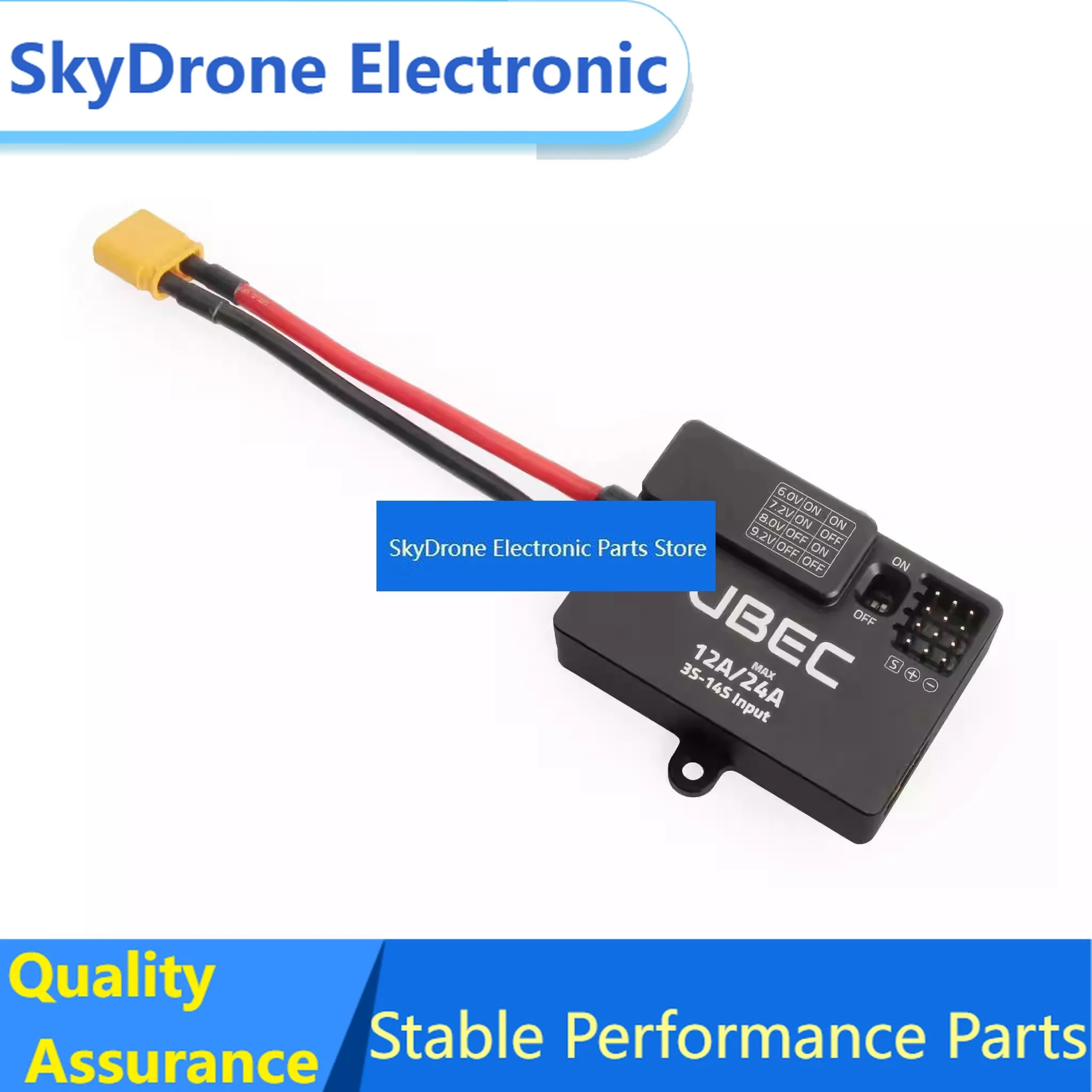 SkyDElHolybro UBEC Power Module 12A 15026 Input 3~14S Output Voltage 6.0V/7.2V/8.0V/9.2V With XT30
