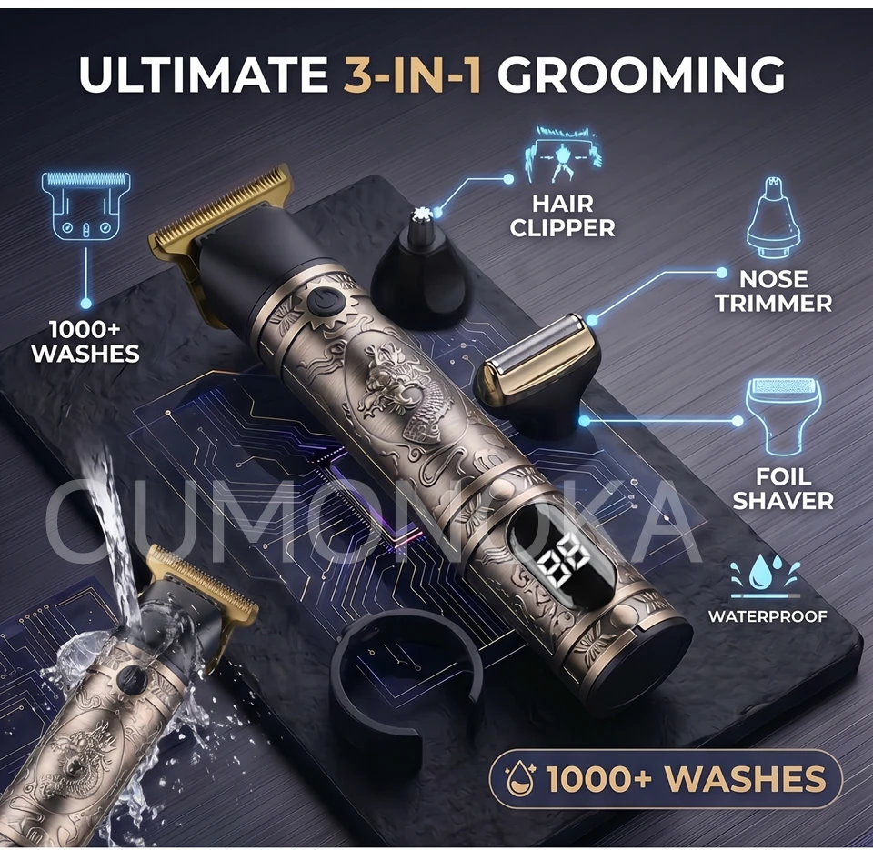 New In Hair Cutting Machine Clipper for Men Barber Shop Trimmer for Men Mower Men's Electric Shaver Haircut Beard Trimmer