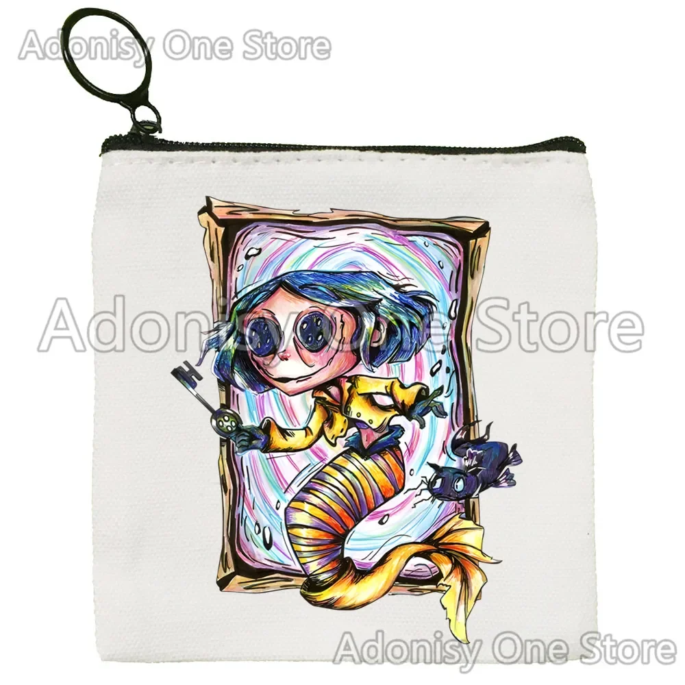 Coraline Canvas Coin Purse Custom Logo Storage Pouch Canvas Bag  New Coin Bag Key Coin Purse