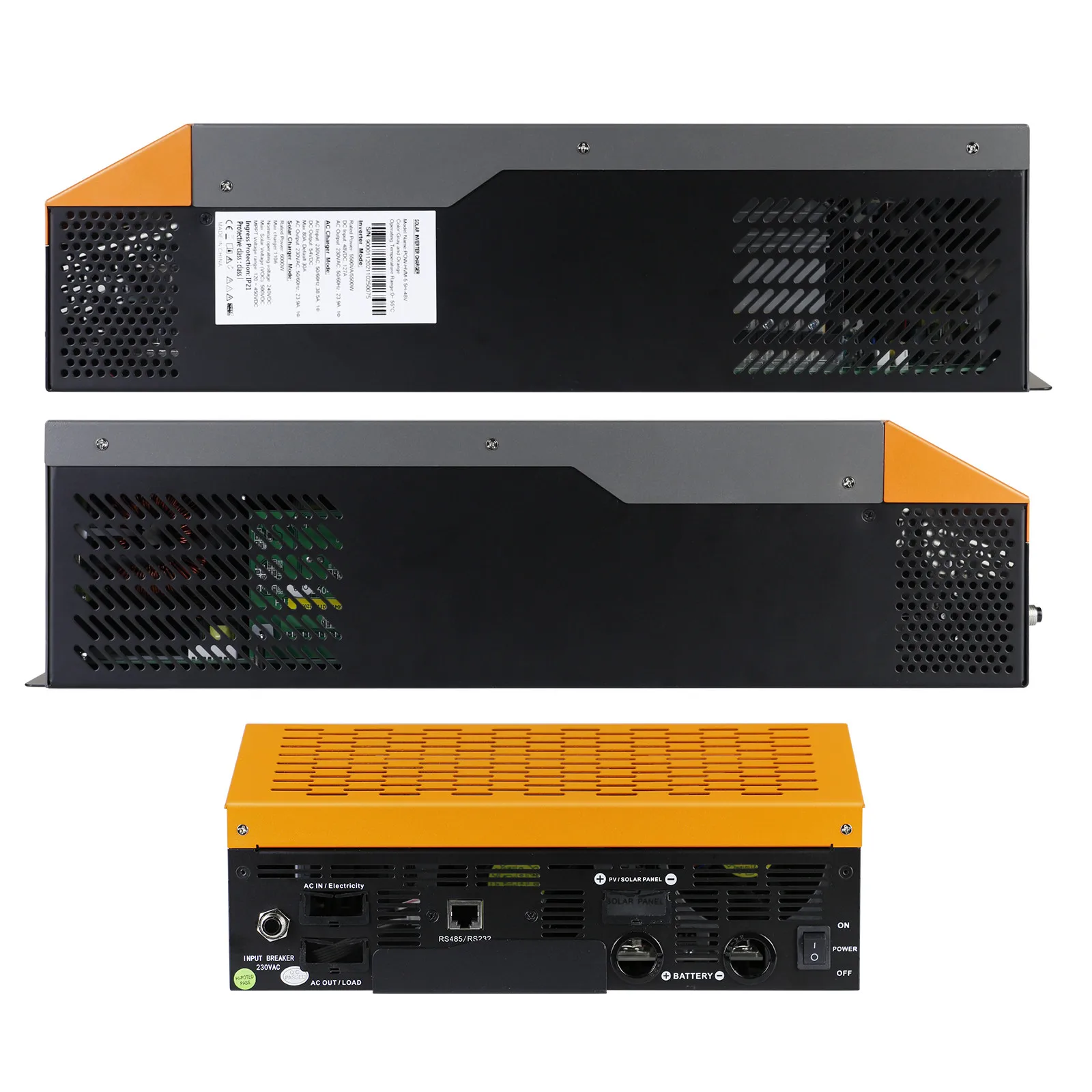 3.5Kw/5.5kw Hybrid Solar Inverter  110A 500VDC PV Input 220VAC 48VDC All-in-One Pure Sine Wave Solar Charger/Inverter