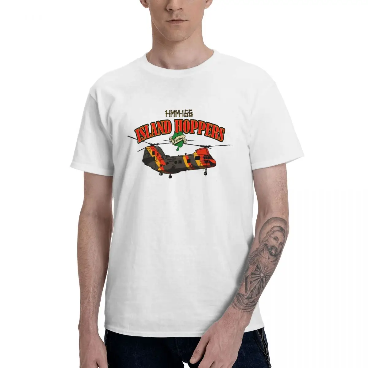 Fashion Island Hoppers T Shirt Pure Cotton Crewneck Men T-Shirt Short Sleeve PlUnisex Tees Tops Summer EU Size