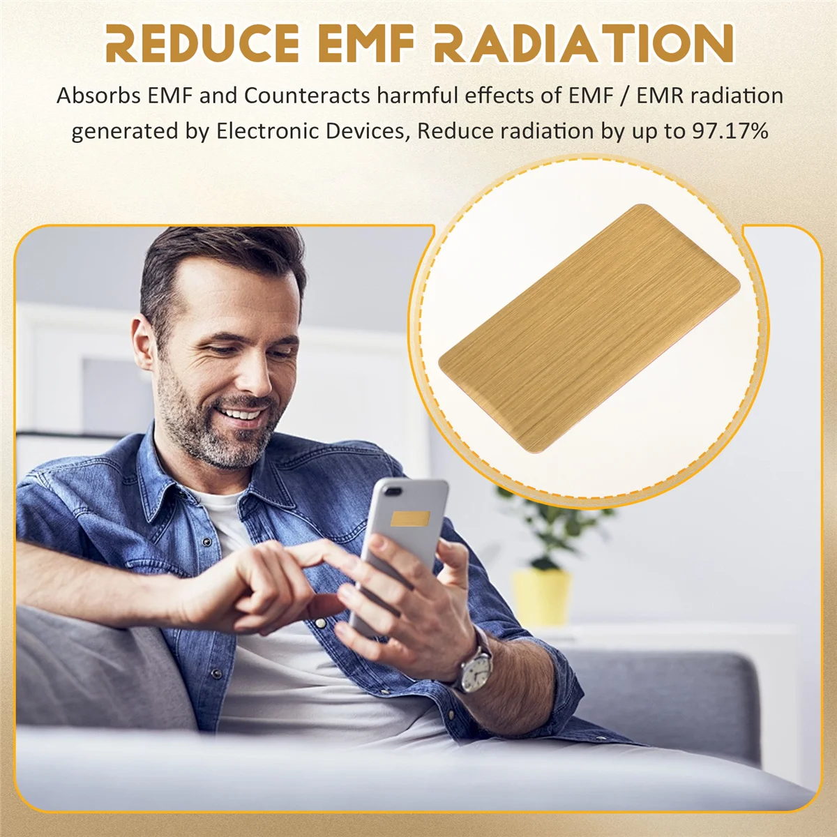 5 Stück EMK-Schutz Handy Anti-Strahlens chutz Aufkleber negative Ionen EMK-Blocker für alle elektronischen Geräte