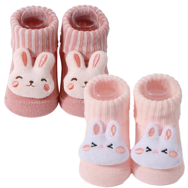 2 Pairs/lot Baby Socks Girls Boys Newborn Accessories Cotton Cartoon Animals Kids Infants Gift Clothes Children Baby Stuff