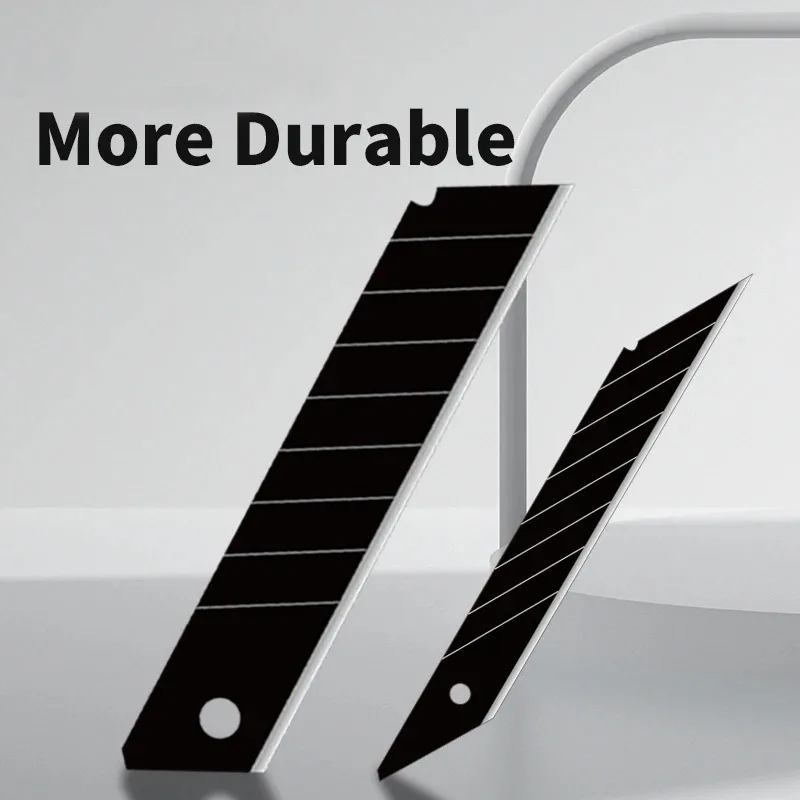 Lame de couteau remplaçable, largeur 18mm/9mm, matériau SK5 pour la maison et l'école, artisanat d'art, boîte en papier, couteau utilitaire coupé, 10//30/50 pièces