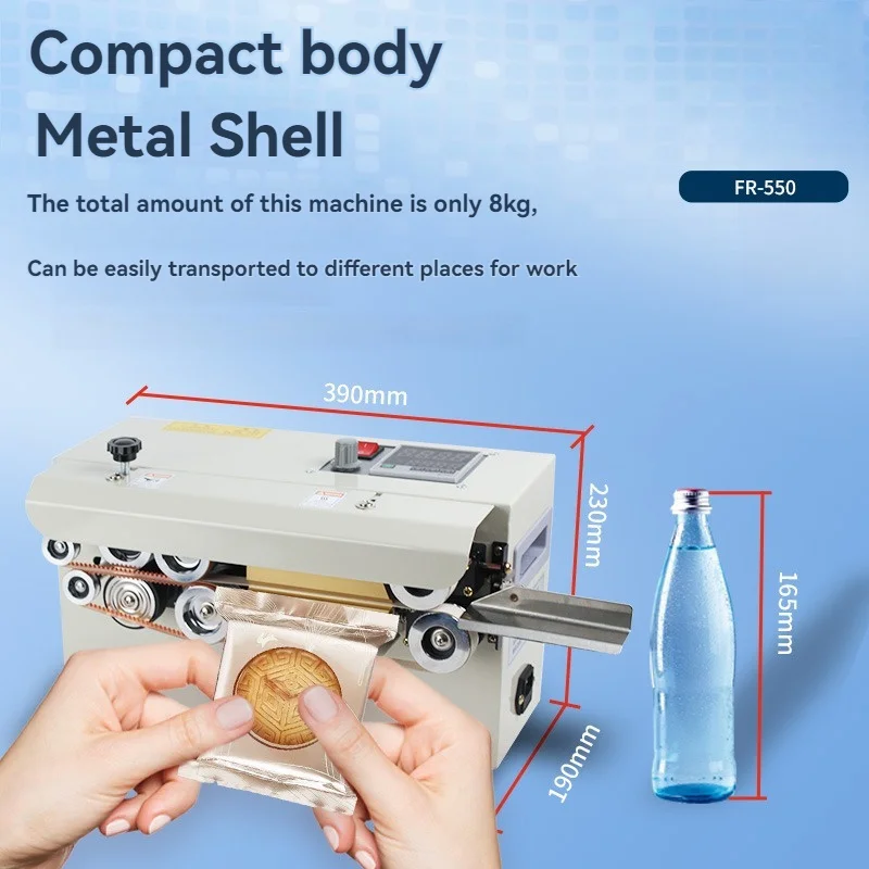 220V Automatic Sealing Machine Tea Special Food Packaging Bag FR-550 Fully Automatic Continuous Sealing Machine
