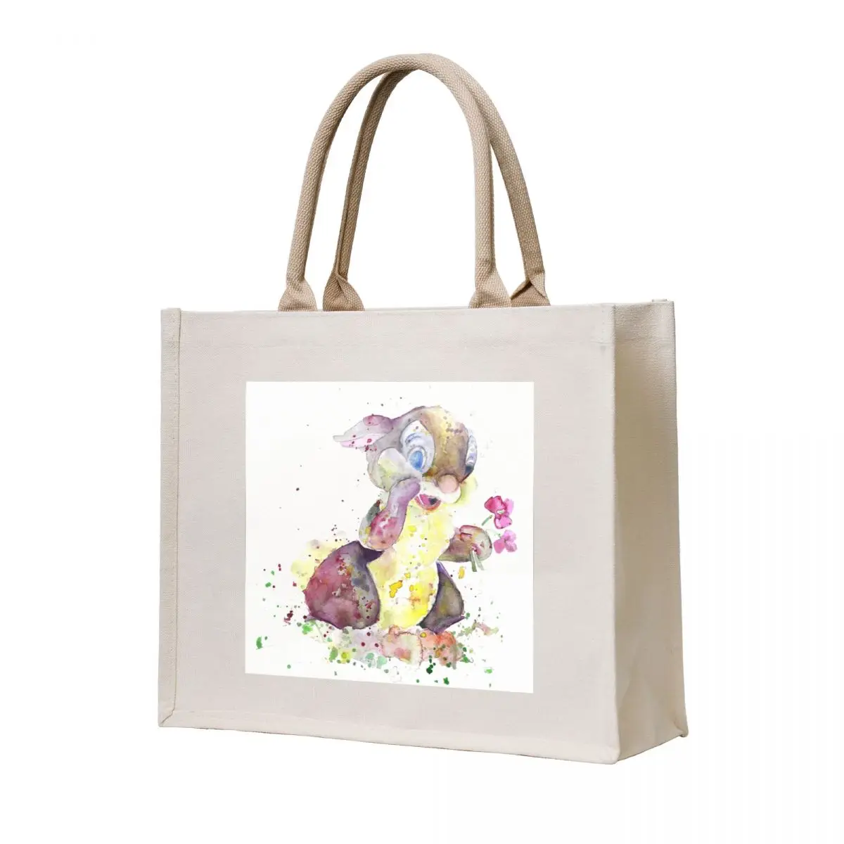 

Bunny With flowers Tote Bag Beach bag ecological bags Women's beach bags