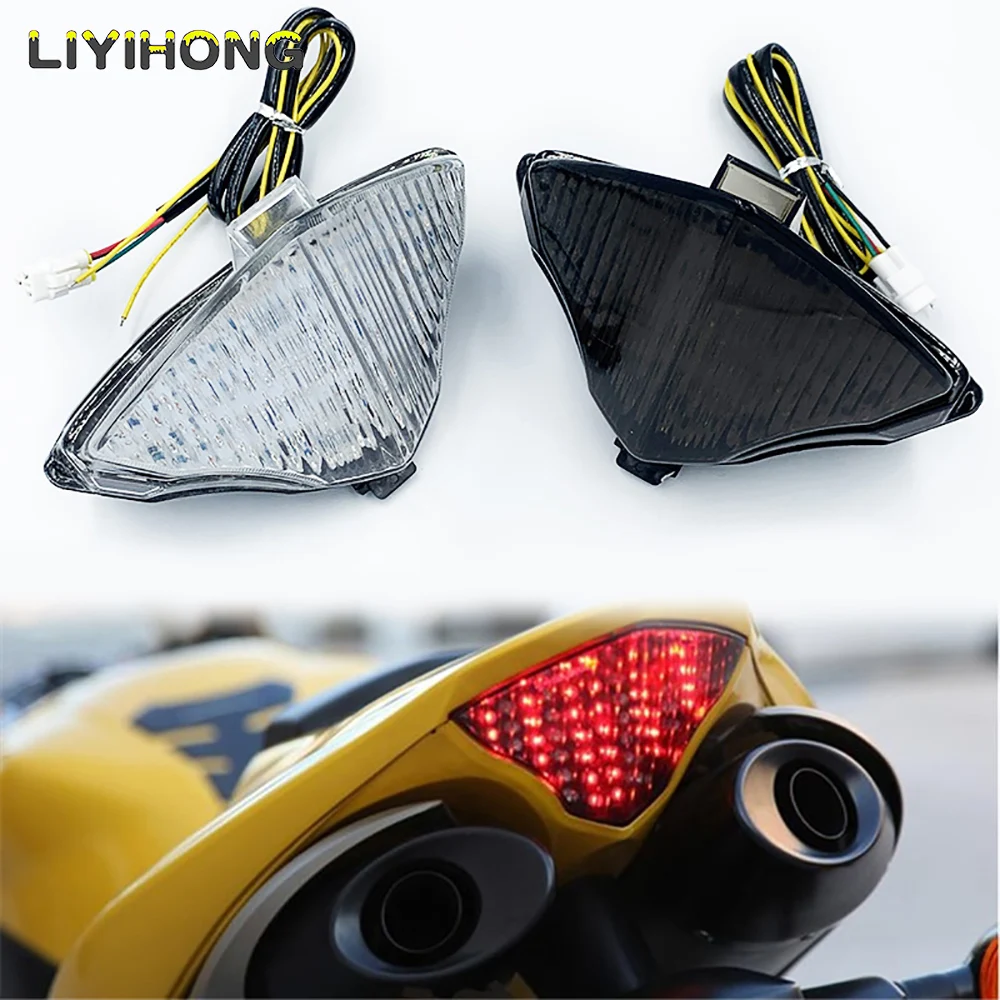 For Yamaha YZF R1 2004 2005 2006 Rear Tail Light Brake Turn Signals Integrated LED Light