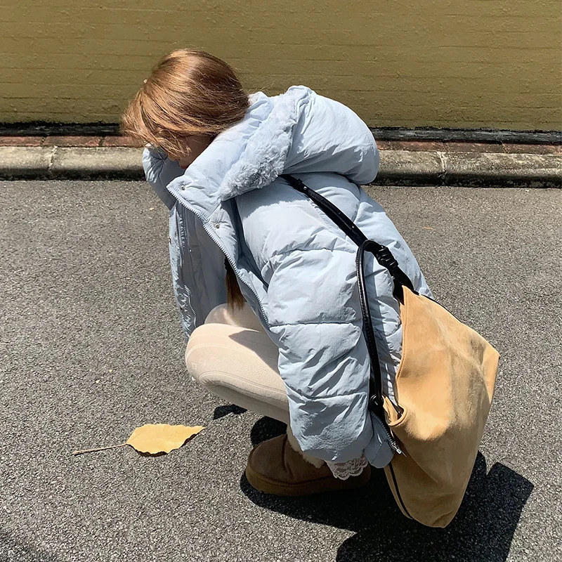 Parka's Dames Nieve Winter Downfilled Anti-Koude Color-Blocking Baffled Full-Zip Quilting Drukknoop Hoogwaardig verzameld woon-werkverkeer