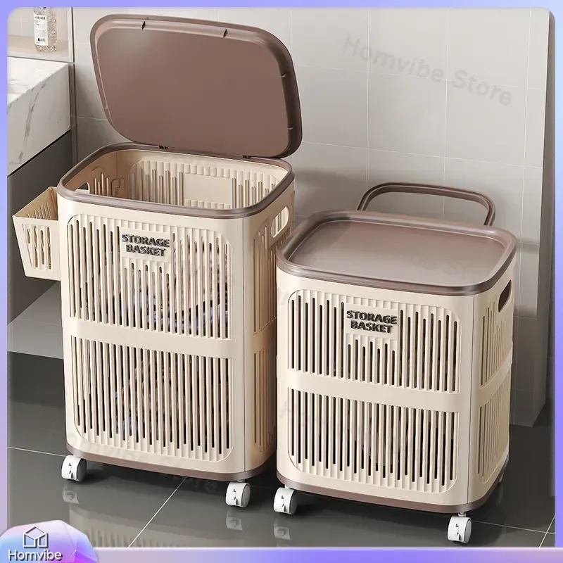 Foldable Dirty Clothes Basket for Bathroom Household Laundry Storage Bucket Hamper Organizer Bin for Bath Room Clothes