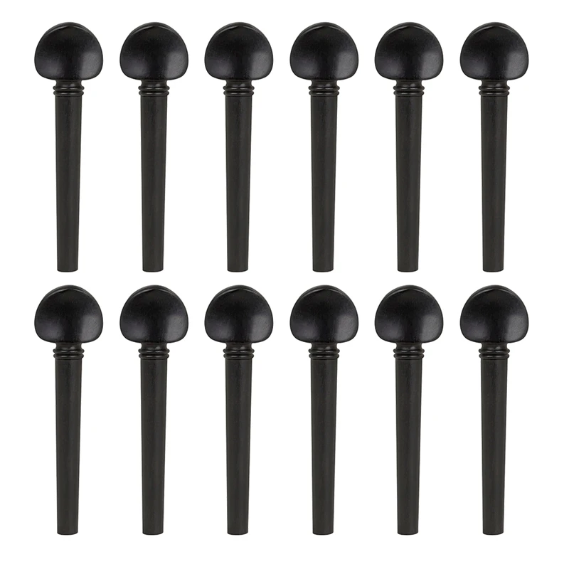 12Pcs Ebony Tuning Pegs Shaft OUD Tuning Pegs Endpin Set Adjusted Tone Replace OUD Accessories