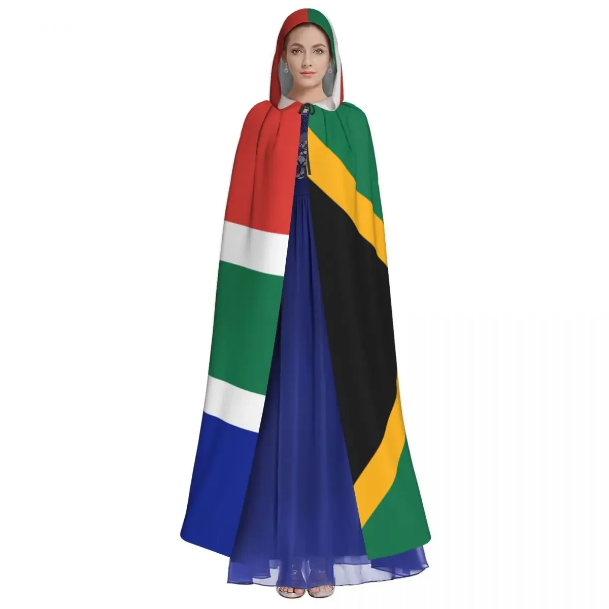 South Africa Flag Unisex Cloak with Hood Cloak Vampire Witch Cape Cosplay Costume