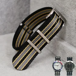20mm Nylon Watch Strap for Omega 007 Seamaster 300 High Density Nylon Band Solid Buckle for Rolex Soft Universal Sport Watchband