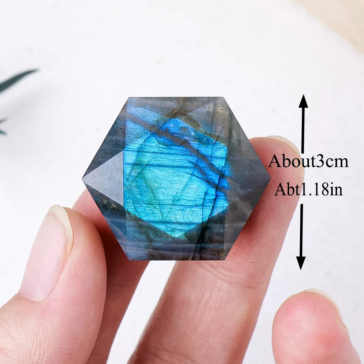 1PC Natural labradorite Mini Six Pointed Star Crystal Carving Polishing Blue Sparkling Stone Healing Girl Gift Decoration