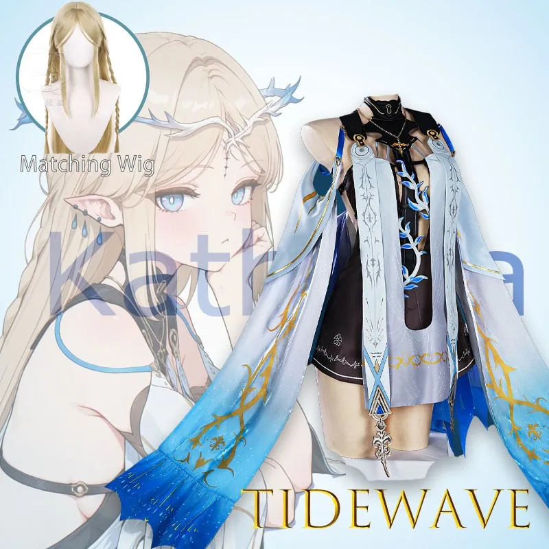 

‌ Картохия Косплей Костюм Tidewave Wuthering Waves Аниме Игра 2nd Ролевая Игра Экипировка Премиум Качество