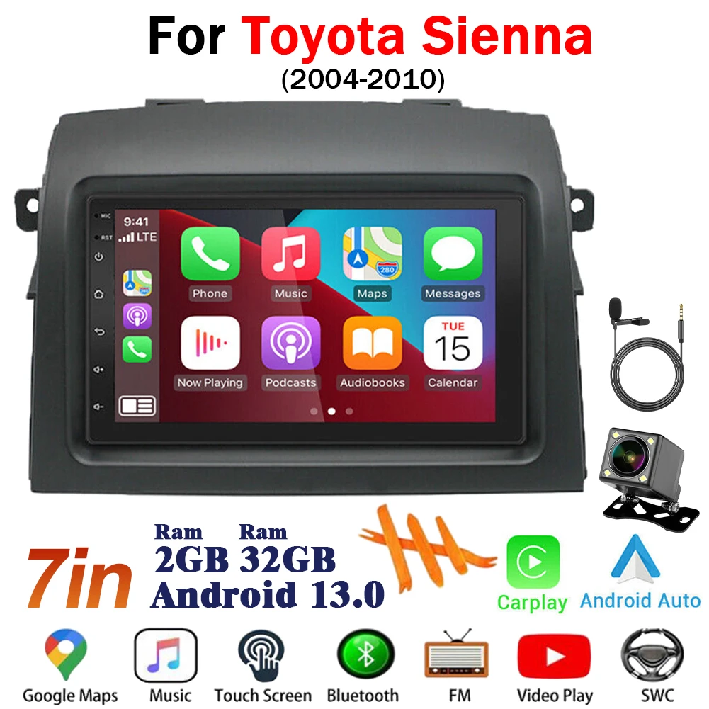 

10" Android 13 Car Stereo with CarPlay, GPS, WiFi for Honda Odyssey (2009-2014)