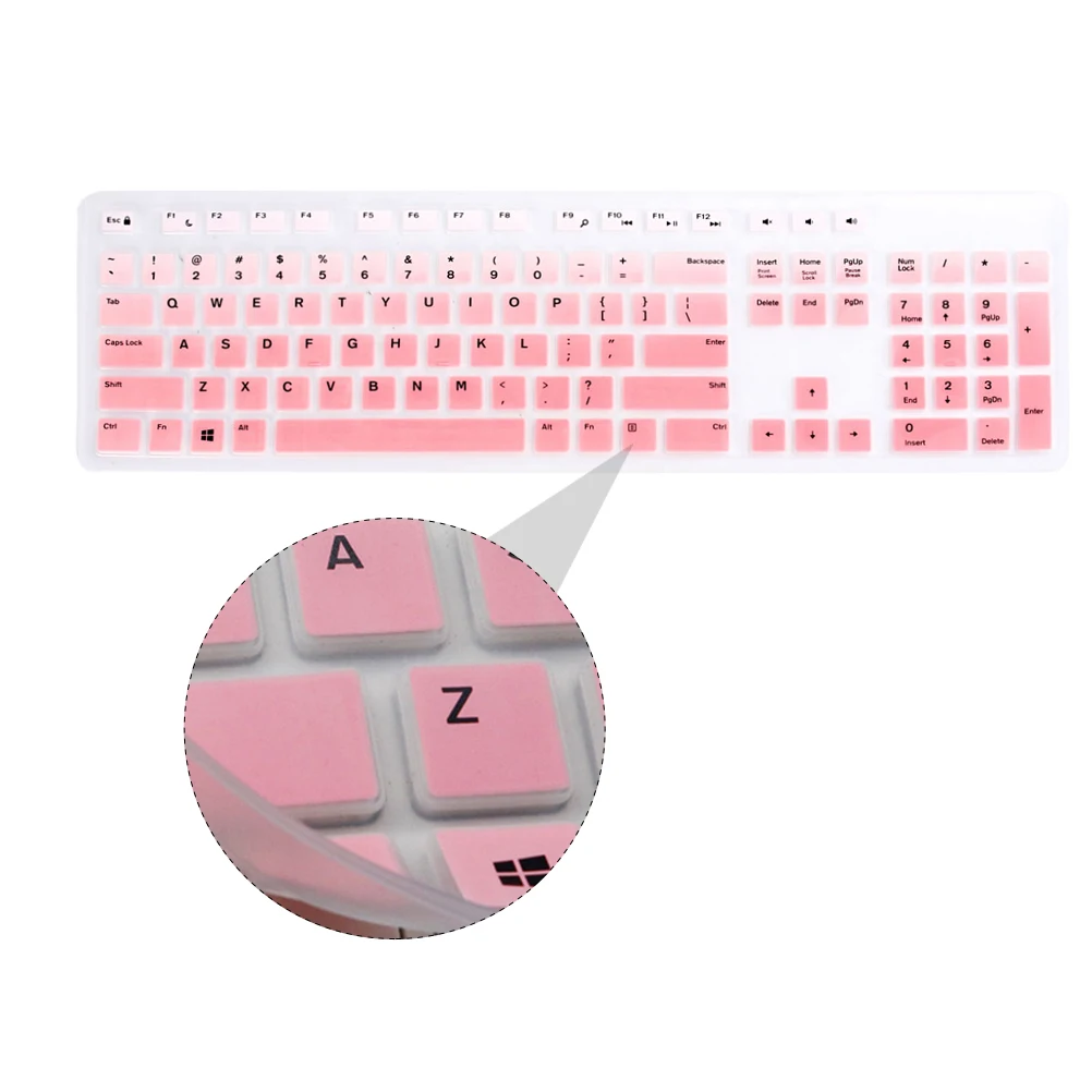 

1Pcs Silicone Keyboard Protector Ultra-Thin Dustproof Waterproof Compatible for Dell Kb216 Wired Keyboard Km636 Wireless