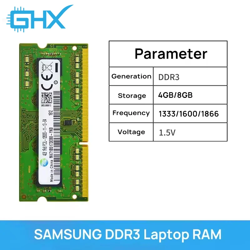 Laptop Memory Stick 4GB 8GB DDR3 1.5V /DDR3L 1.35V RAM 1333 1600 MT/s MHz SODIMM 204pin Memory For Notebook Laptop