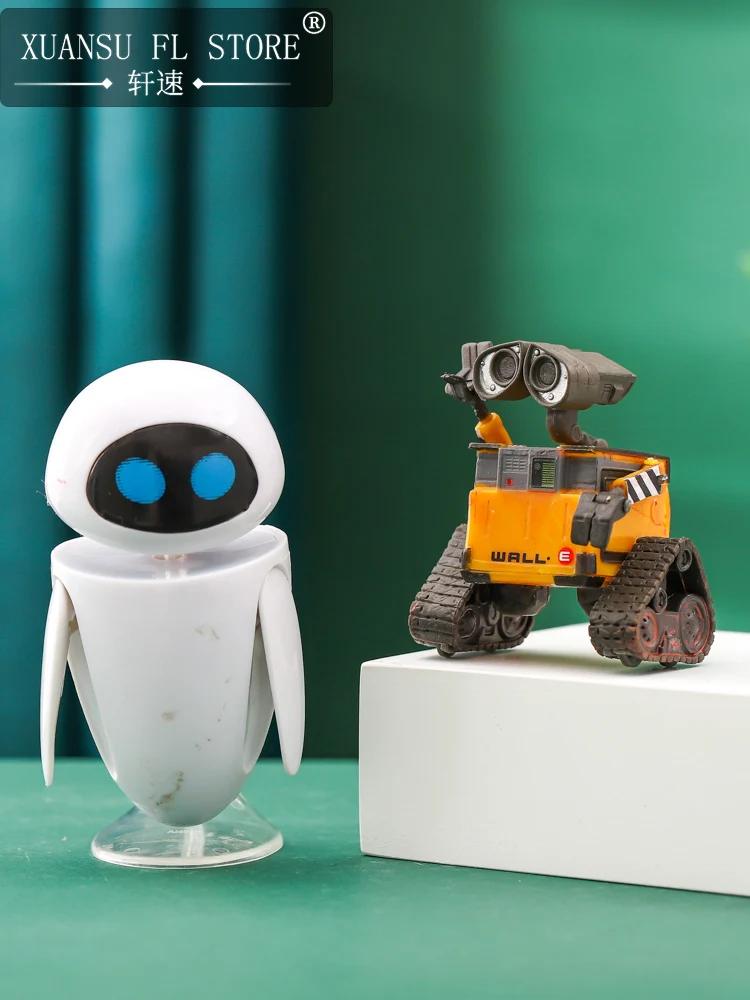 20cm walle anime figura wall.e eva robô figura de ação transformando parede e estátua eva wall.e robô decoração de mesa modelos brinquedo presente