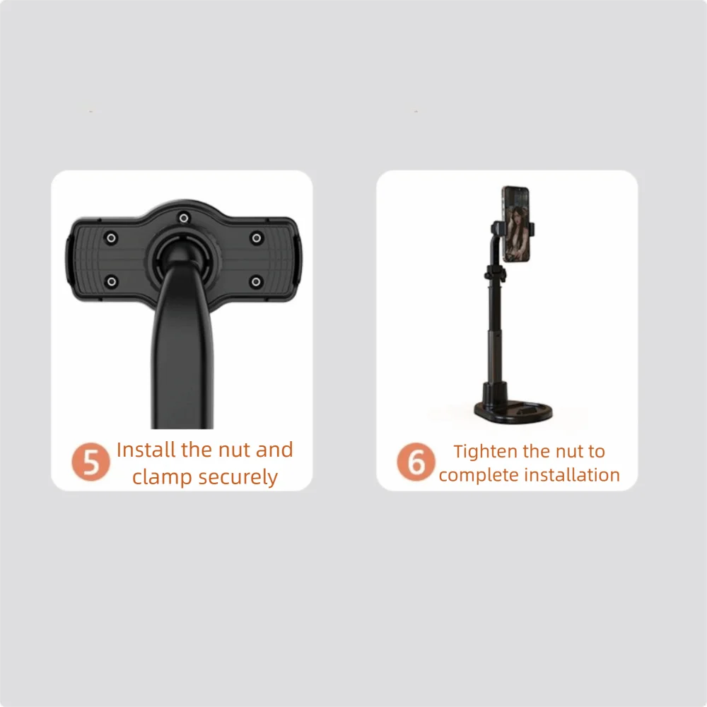 Soporte Universal para teléfono de escritorio, Base estable con ranura para tarjeta Dual, soporte telescópico portátil para transmisión en vivo y oficina