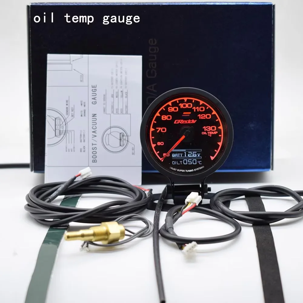 62MM GReddi Messgerät 7-Farben-LED Digitalanzeige Boost Turbo Volt Display Wasser- & Öltemperatur Kraftstoffdruck Drehzahl Vakuum AFR Anzeige – Detail 6